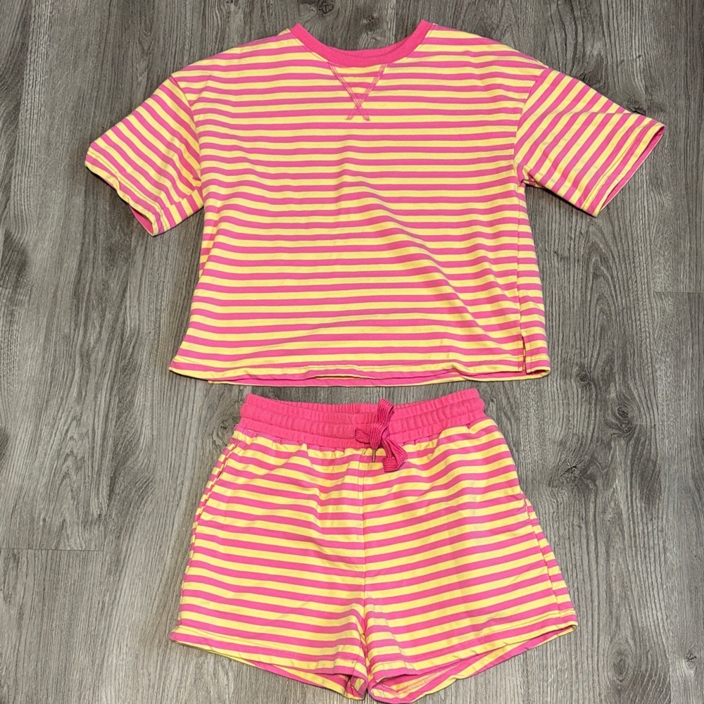 Striped shirt and shorts set